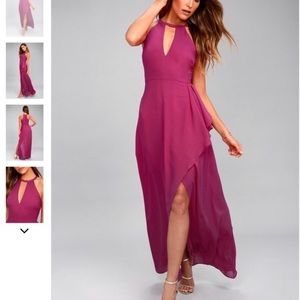 Lulu’s I Spy Magenta Maxi Dress
